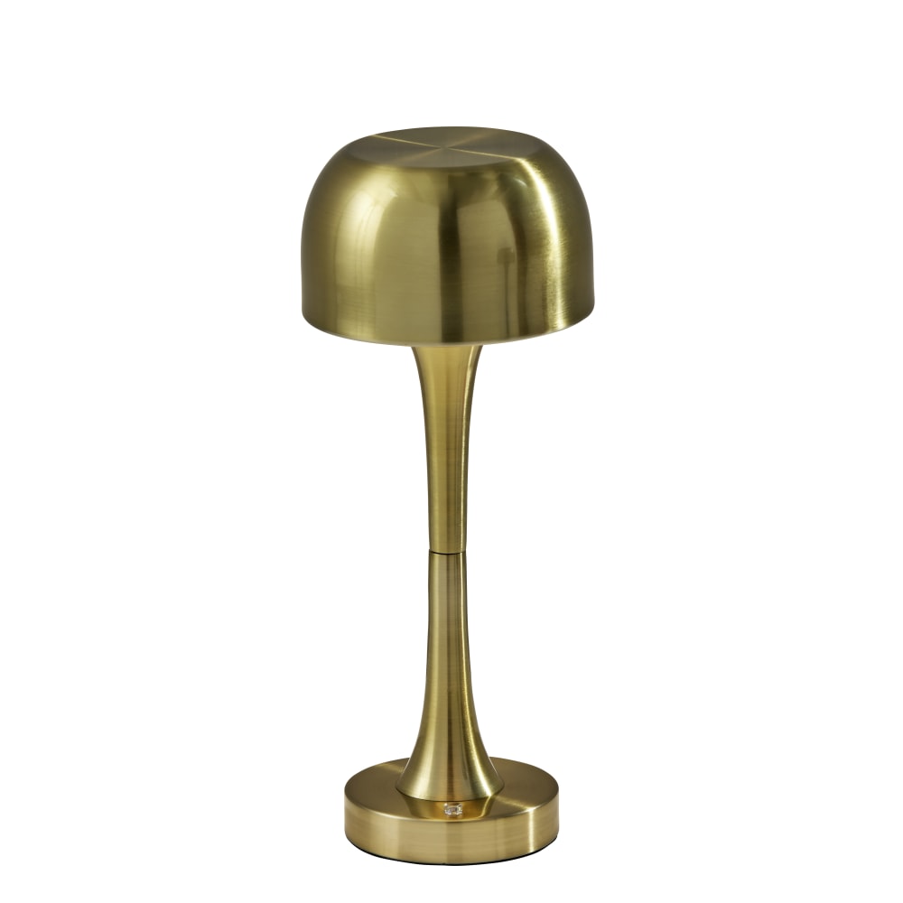 Adesso Jimmy LED Cordless Indoor/Outdoor Table Lamp, 15inH, Antique Brass MPN:2602-21