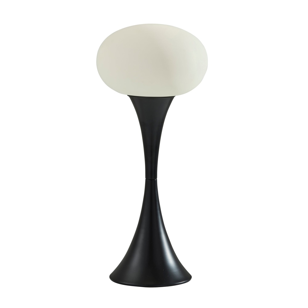 Adesso Otis Table Lamp, 19inH, Frosted Shade/Black Base MPN:2603-01