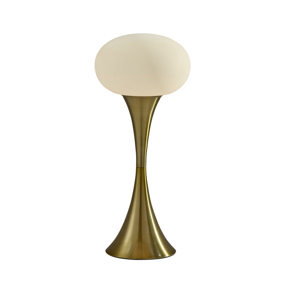 Adesso Otis Table Lamp, 19inH, Frosted Shade/Antique Brass Base MPN:2603-21