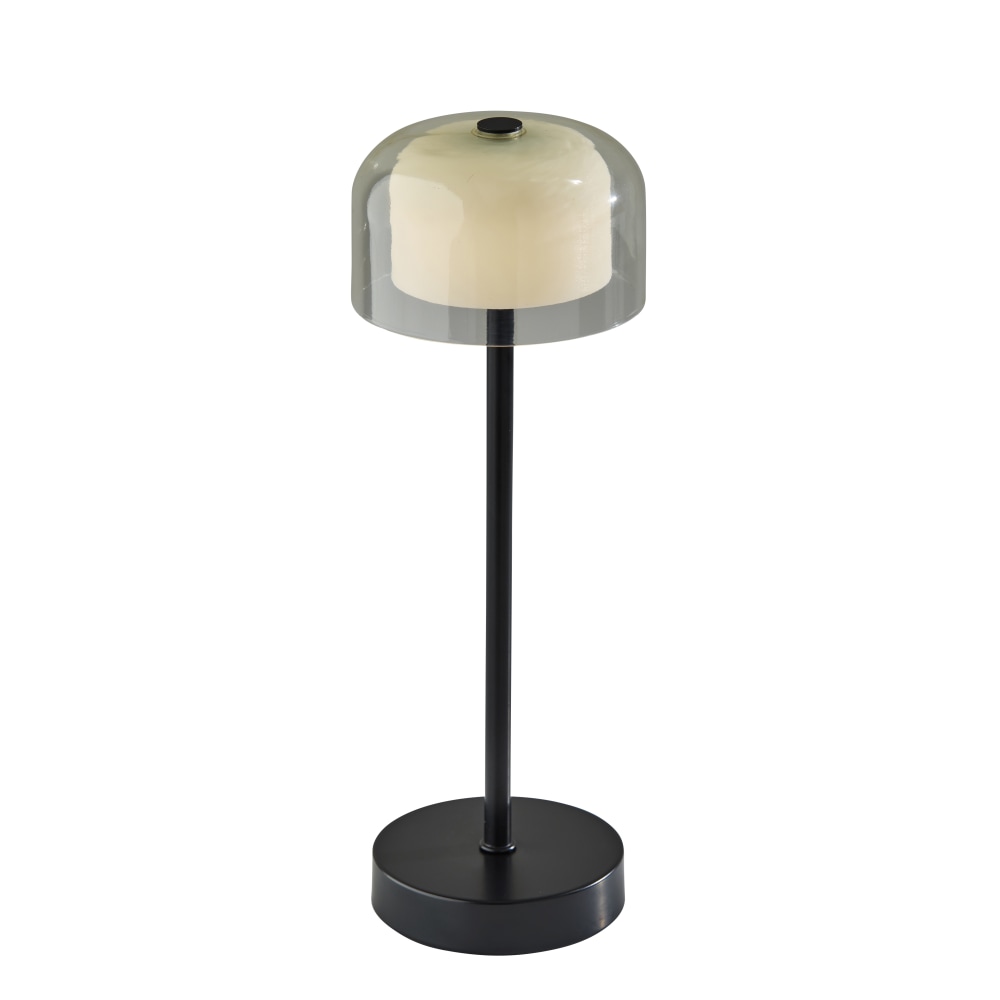 Adesso Benji Cordless LED Indoor/Outdoor Table Lamp, 13-5/8inH, Frosted Shade/Black Base MPN:3079-01