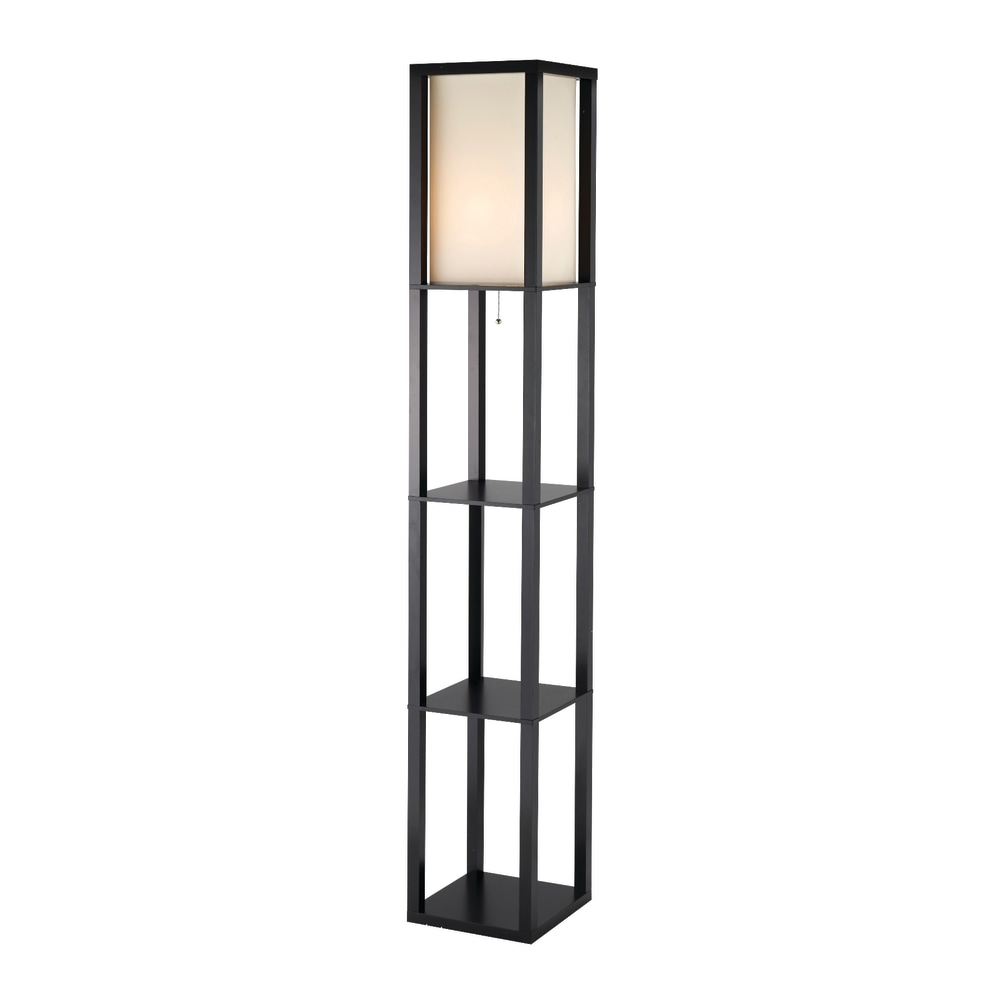 Adesso Titan Tall Shelf Floor Lamp, 72in H, Black MPN:3193-01