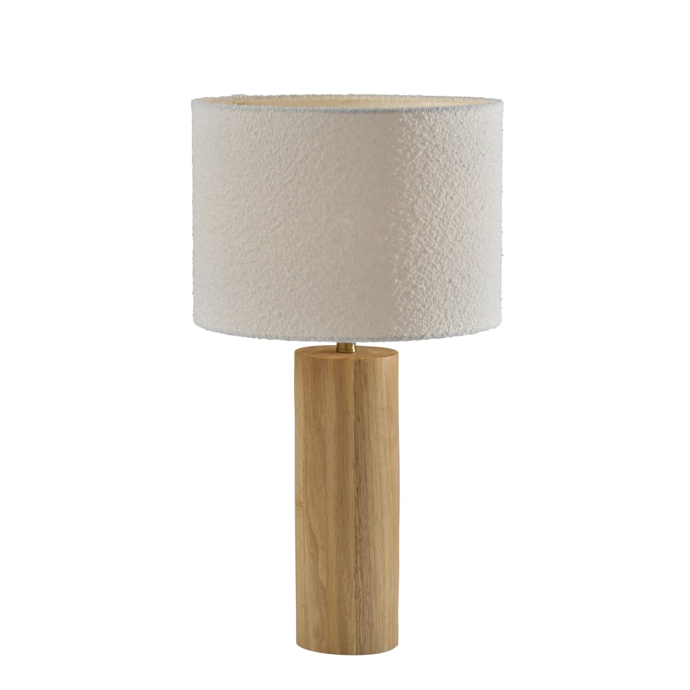 Adesso Brayden Table Lamp, 28inH, Off-White Shade/Natural Base MPN:3892-12