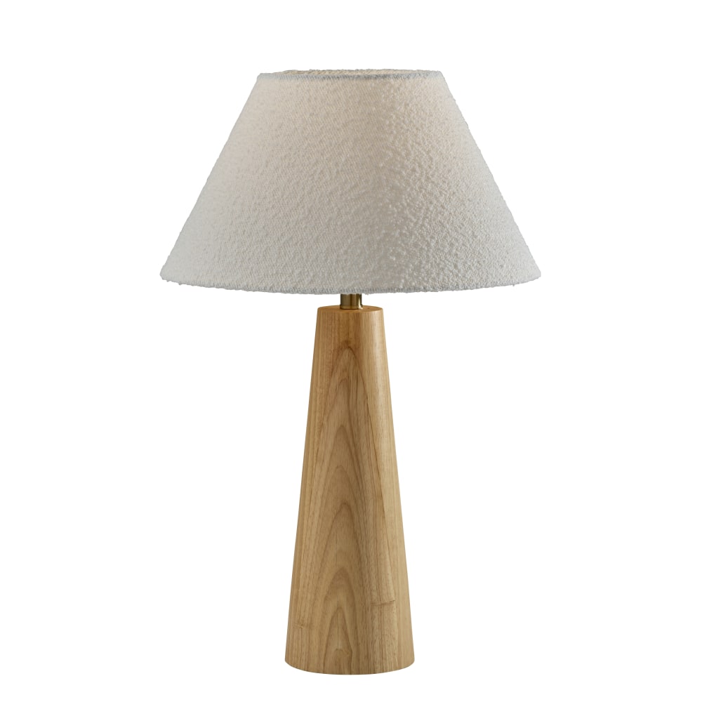Adesso Brayden Tapered Table Lamp, 27inH, Off-White Shade/Natural Base MPN:3893-12
