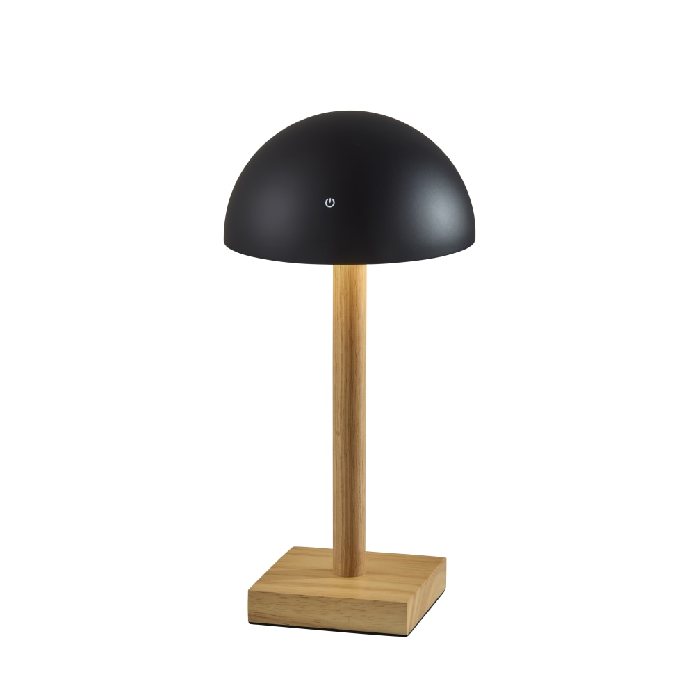 Adesso Nash LED Cordless Table Lamp, Black/Natural Wood MPN:4065-01
