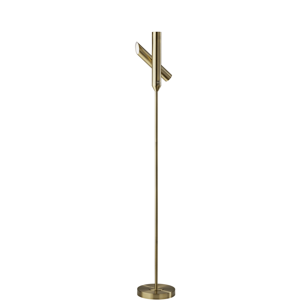 Adesso Vega LED Torchiere Lamp, 68inH, Antique Brass MPN:4079-21