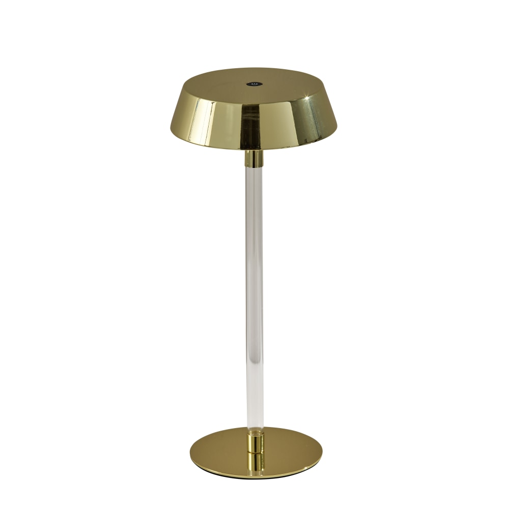 Adesso Orla LED Cordless Table Lamp, Shiny Gold/Clear Acrylic MPN:4100-04