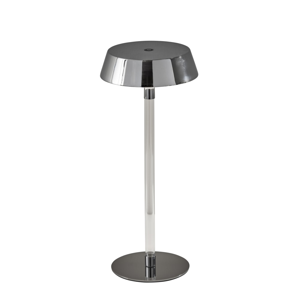Adesso Orla LED Cordless Table Lamp, Shiny Chrome/Clear Acrylic MPN:4100-22