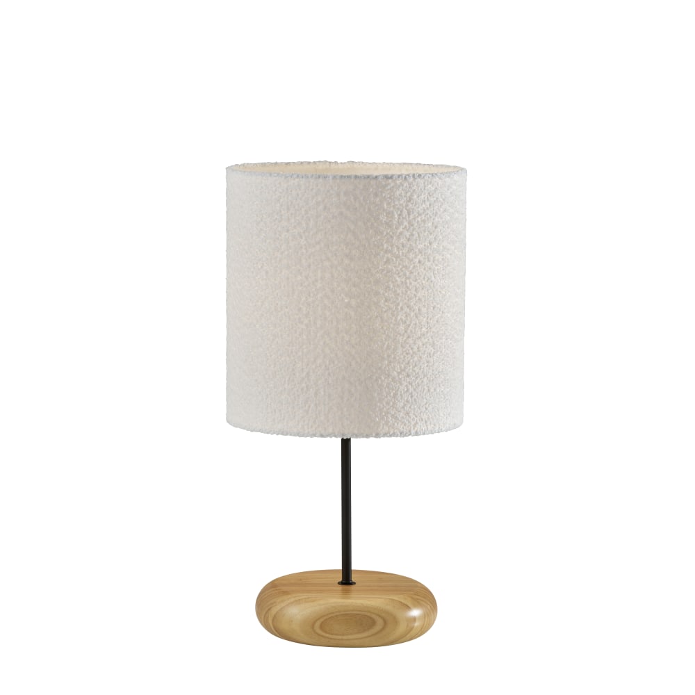 Adesso Brielle Tall Table Lamp, 22inH, Black & White Shade/Natural Base MPN:4348-01