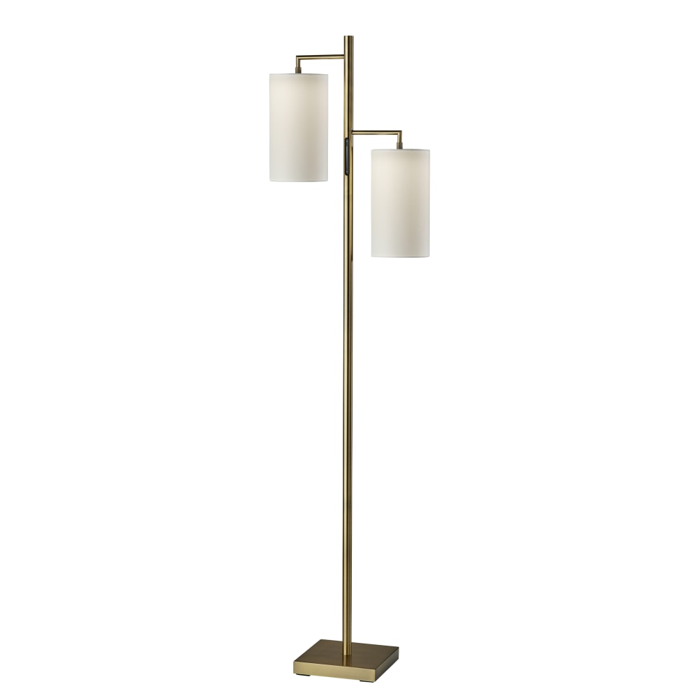 Adesso Matilda LED Tree Lamp With Smart Switch, 67inH, White/Antique Brass MPN:5199-21