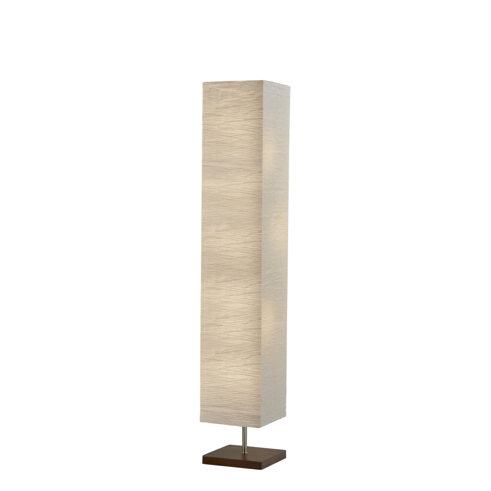 Adesso Dune Floor Torchiere, 57-1/4inH, White Shade/Walnut Base MPN:8022-15