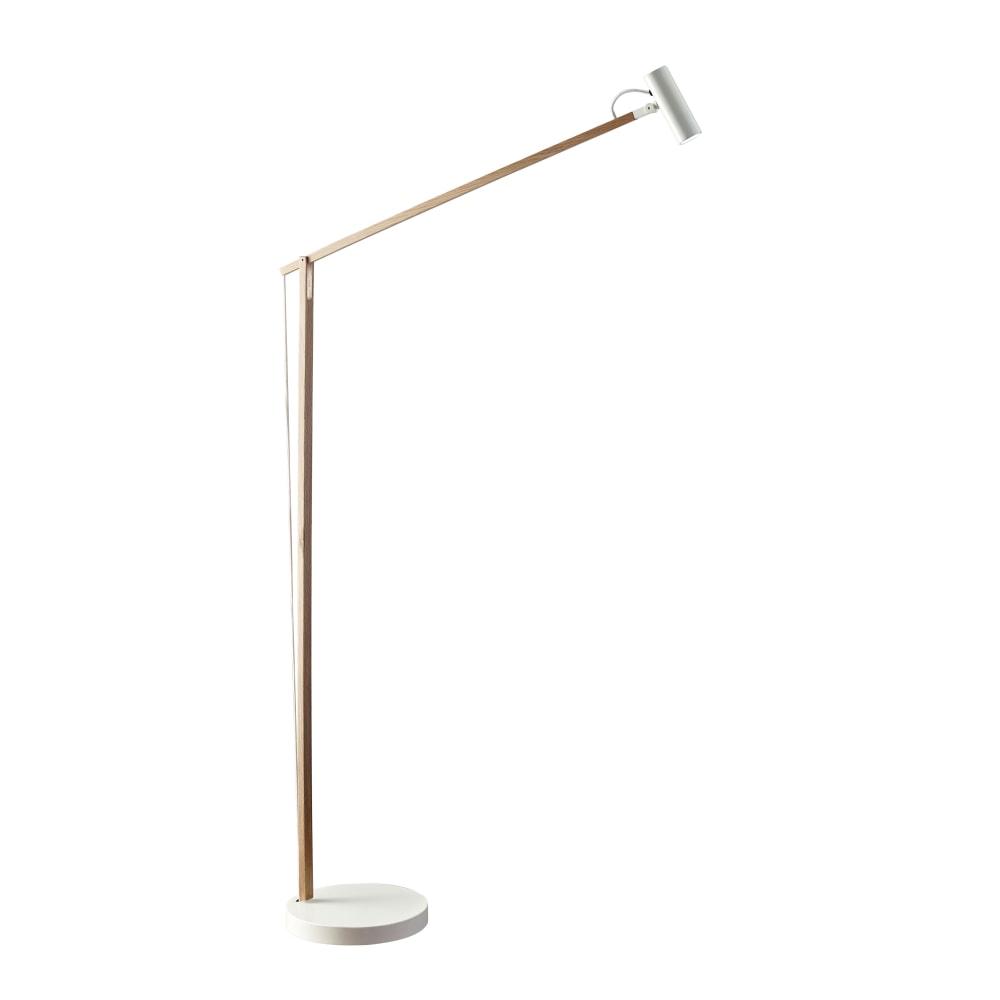 Adesso ADS360 Crane LED Floor Lamp, 60 1/2inH, White Shade/White Base MPN:AD9101-12
