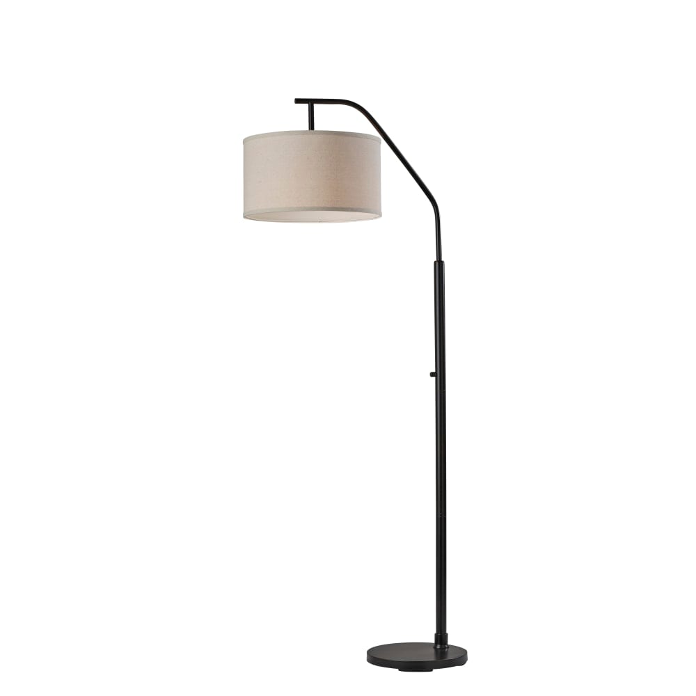 Adesso Simplee Max Floor Lamp, 66inH, Oatmeal Shade/Black Base MPN:SL1140-01