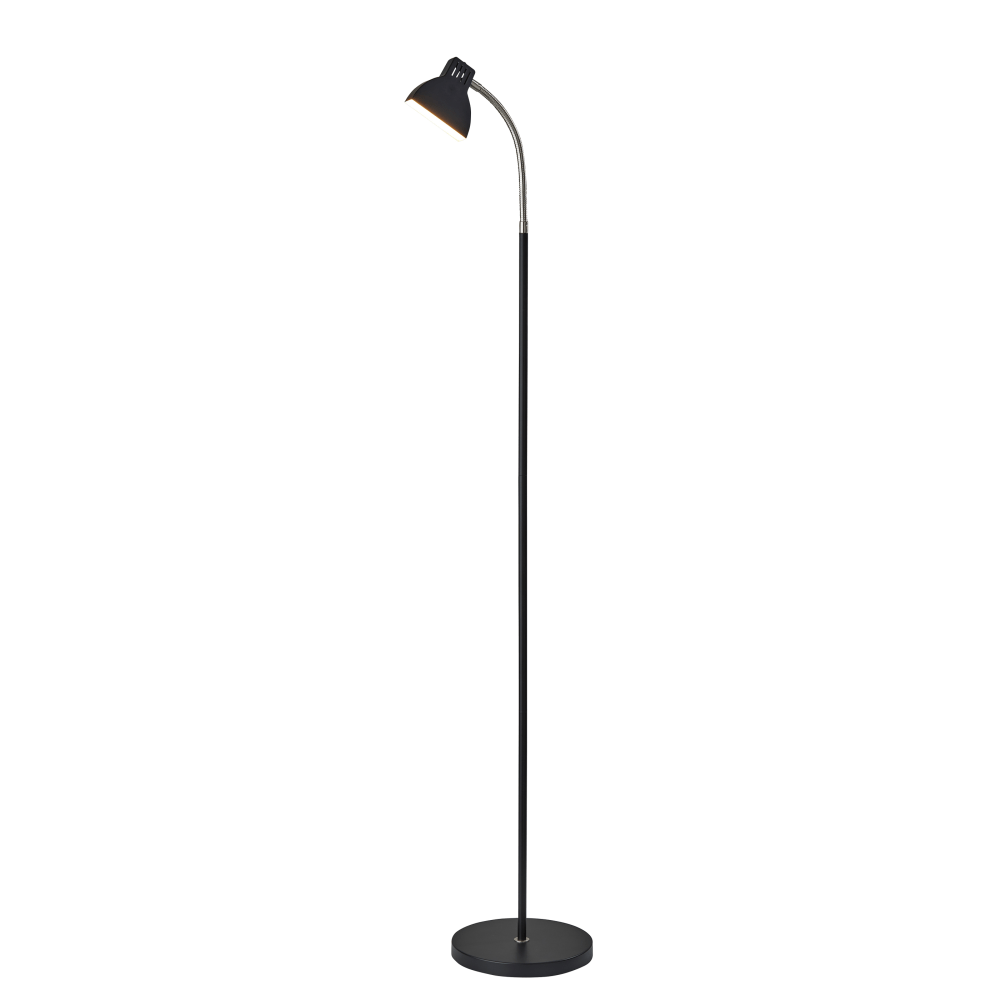 Adesso Simplee Slender LED Floor Lamp, 57inH, Black/Brushed Steel MPN:SL3974-01