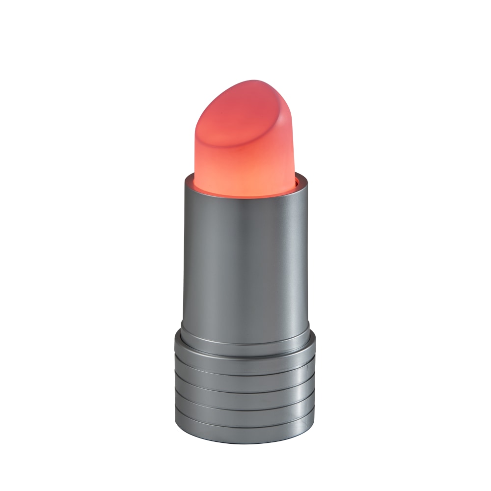 Adesso Simplee LED Lipstick Lamp, Adjustable, 12inH, Pink Shade/Silver Base MPN:SL3976-22