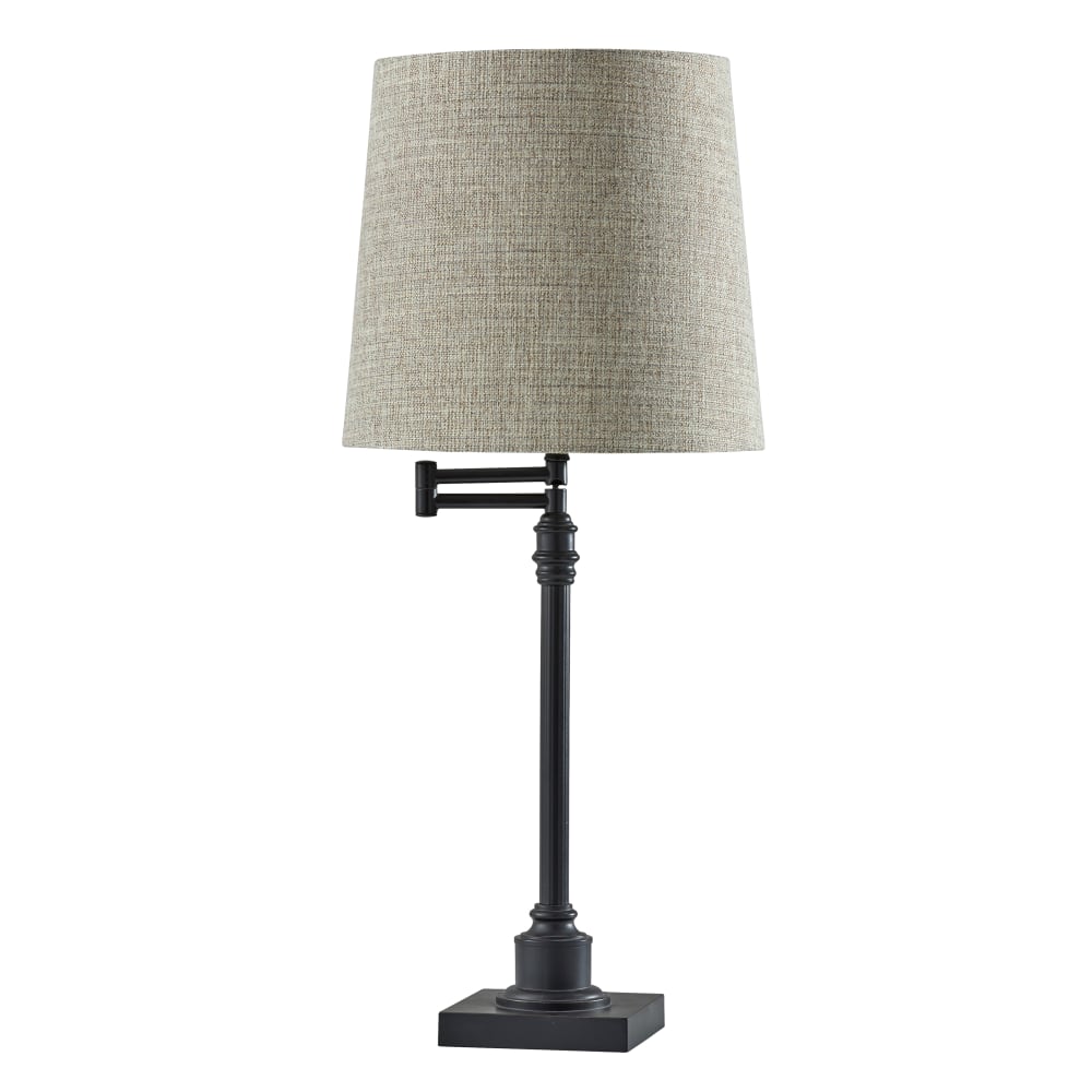 Adesso Simplee Dante Table Lamp, 26inH, Tan Shade/Black Base MPN:SL3979-26