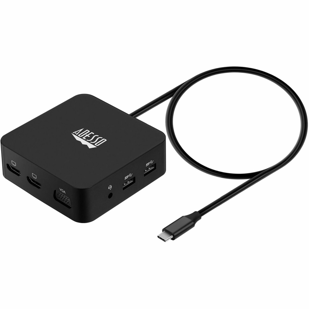 Adesso 11 in USB-C Multiport Docking Station(TAA Compliant) For TV/Monitor/Projector/Notebook MPN:AUH-4050