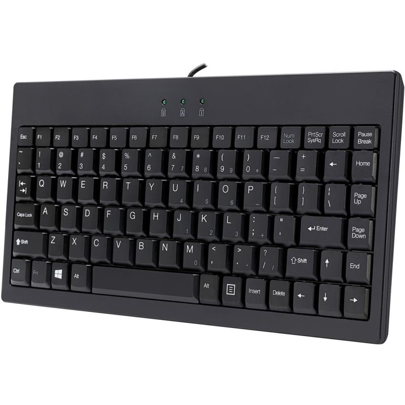 Adesso AKB-110B EasyTouch USB/PS/2 Mini Keyboard, Black MPN:AKB-110B