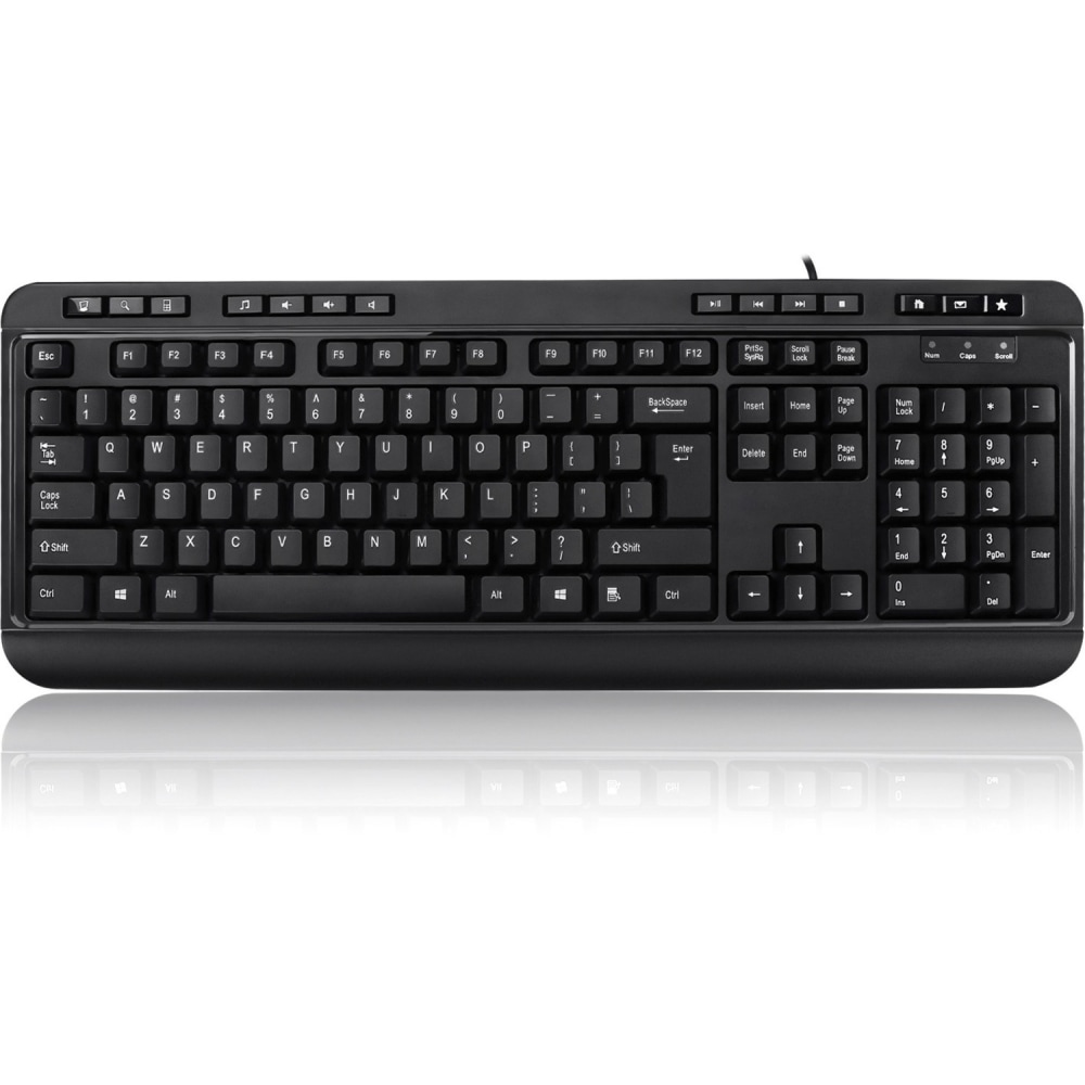 Adesso AKB-132HB Multimedia Desktop Keyboard With 3-Port USB Hub MPN:AKB-132HB