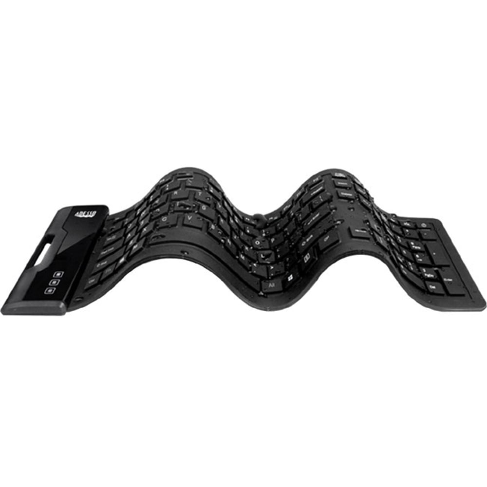 Adesso Flex Keyboard With Antimicrobial Protection, Full Size, Black MPN:AKB-232UB