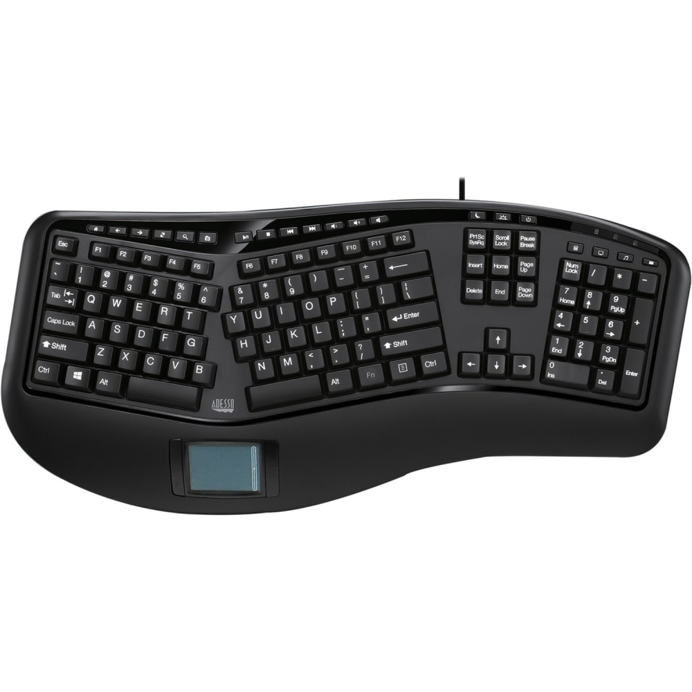 Adesso Tru-Form 450 Ergonomic Touchpad Keyboard For Windows MPN:AKB-450UB