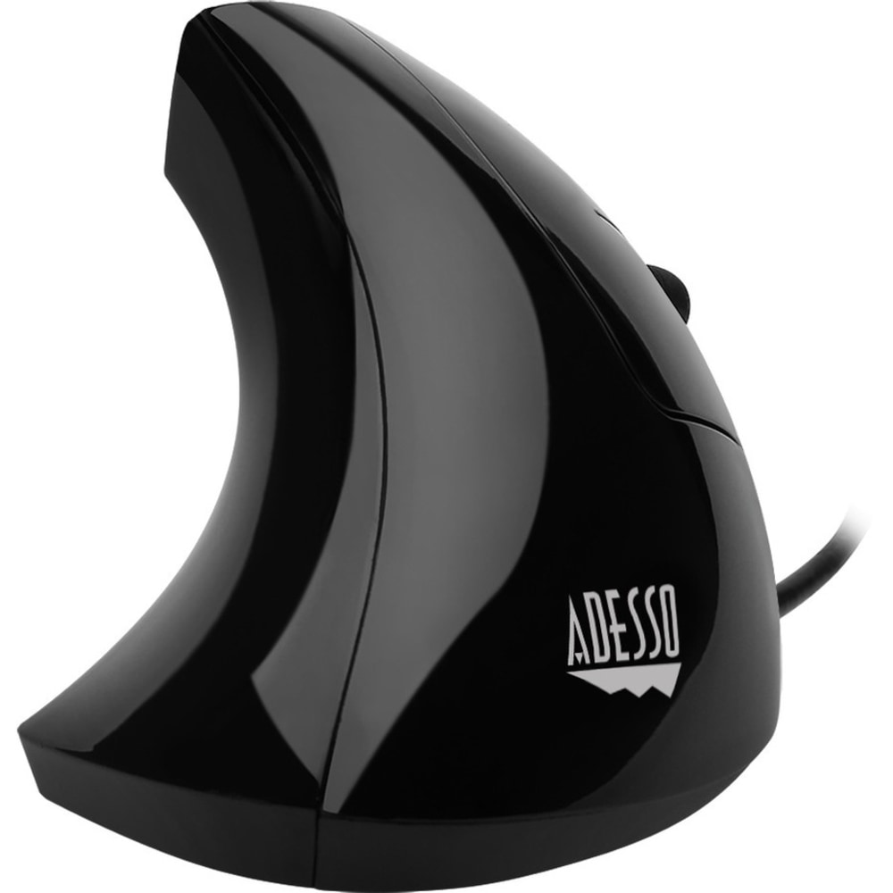Adesso iMouse E1 USB Illuminated Vertical Ergonomic Optical Mouse, Glossy Black MPN:IMOUSEE1