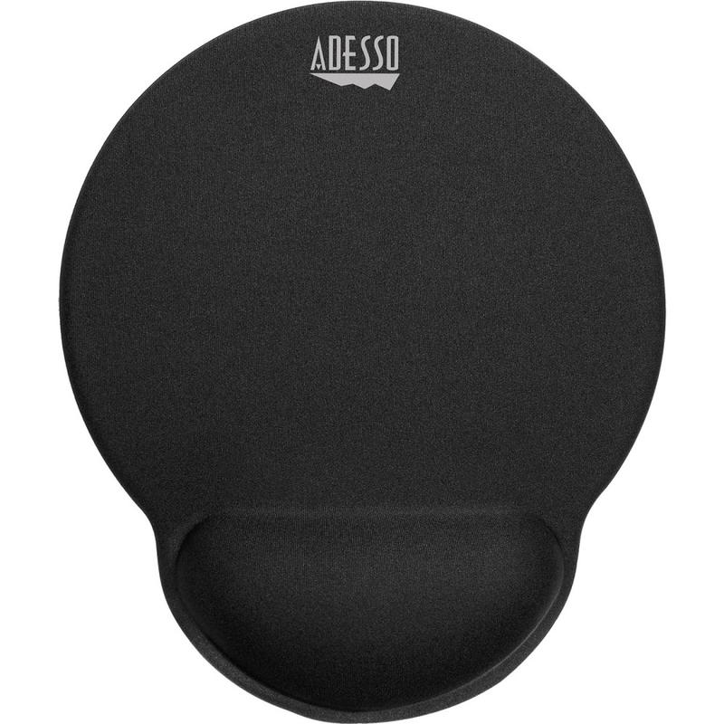 Adesso Memory Foam Mouse Pad with Wrist Rest, 0.90inH x 9.70inW x 7.70inD, Black, Memory Foam, Polyurethane, Fiber, Rubber, Anti-slip MPN:TRUFORMP200