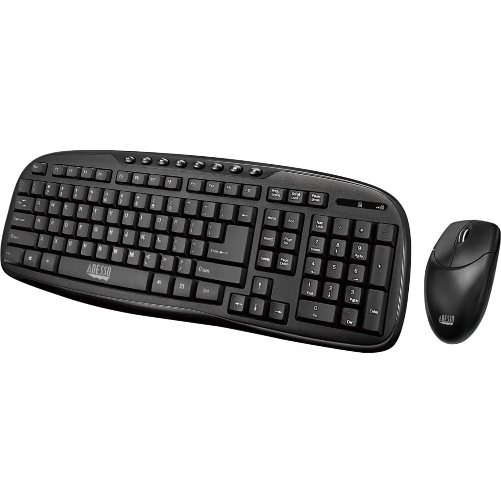 Adesso 2.4 GHz Wireless Desktop Keyboard and Mouse Combo, WKB-1330CB MPN:WKB-1330CB