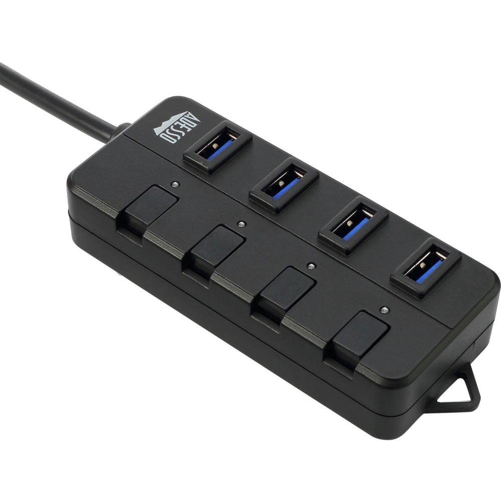 Adesso 4-ports USB 3.0 Hub - USB - External - 4 USB Port(s) - 4 USB 3.0 Port(s) - PC, Mac MPN:AUH-3040