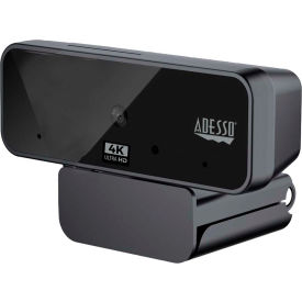 Adesso® 4K Ultra HD USB Webcam with Built-in Dual Microphone and Privacy Shutter Cover CYBERTRACKH6