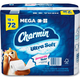 Charmin® Ultra Soft Bathroom Tissue Septic Safe 2-Ply White 224 Sheets/Roll 18 Rolls/Case 8797