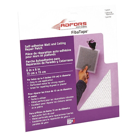 Aluminum Wall & Ceiling Patch, 6 in x 6 in, Hang-Sleeve, Aluminum MPN:FDW6924-U