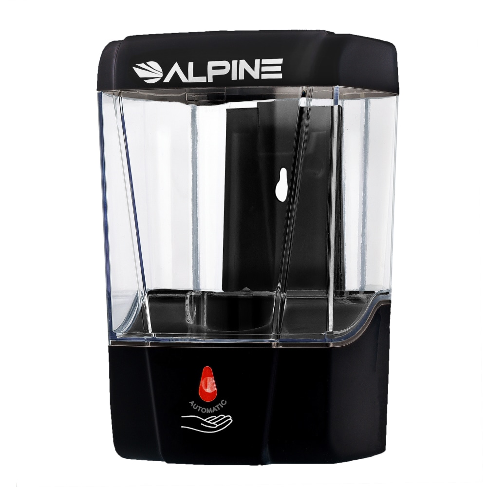 Alpine Automatic Gel Hand Sanitizer Dispenser, 7inH x 4-5/8inW x 4inD, Black MPN:432-1-BLK