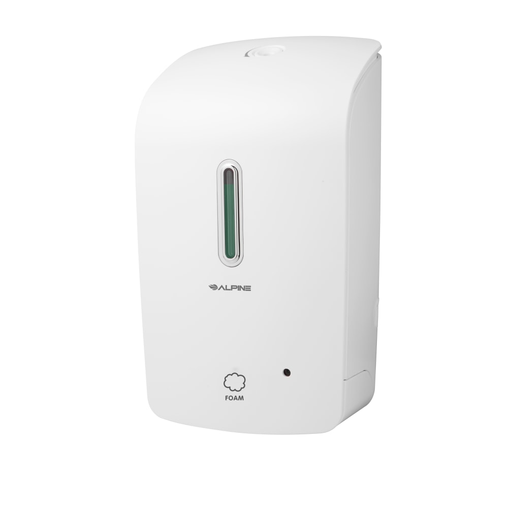 Alpine Automatic Foam Soap Dispenser, 11-1/4inH x 6-5/16inW x 4-7/16inD, White MPN:422-WHI