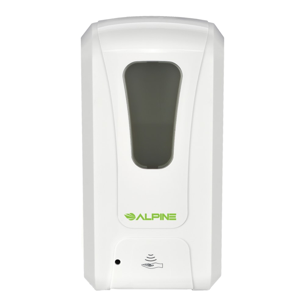 Alpine Industries Wall Mount Automatic Foam Hand Sanitizer Soap Dispenser, 1200 ml, White MPN:430-F