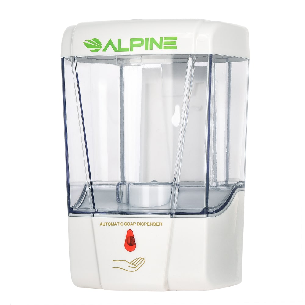 Alpine Commercial Automatic Touch-Free Liquid Soap And Gel Hand Sanitizer Dispenser, White MPN:432-1-WHI