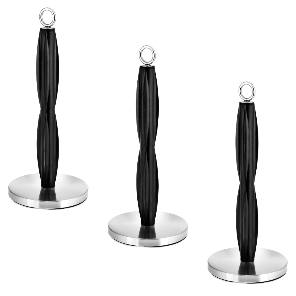 Alpine Paper Towel Holders, 14in x 6-3/4in x 6-3/4in, Black/Silver, Pack Of 3 Holders MPN:ALP433-07-3PK