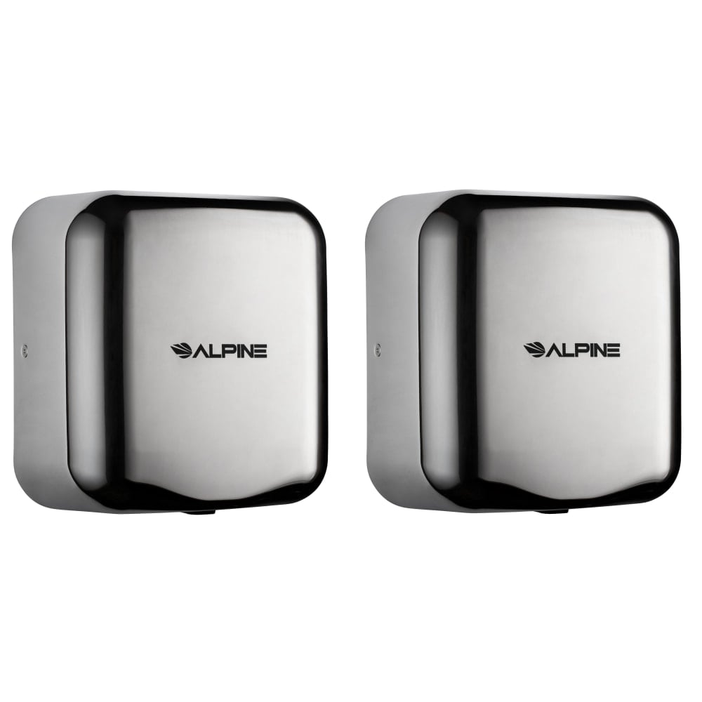 Alpine Industries Hemlock Commercial Automatic High-Speed Electric Hand Dryers, Chrome, Pack Of 2 Dryers MPN:ALP400-10-CHR-2PK
