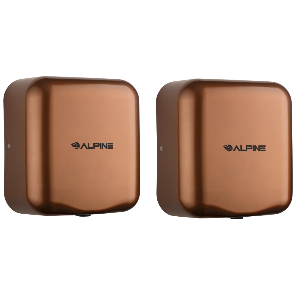 Alpine Industries Hemlock Commercial Automatic High-Speed Electric Hand Dryers, Copper, Pack Of 2 Dryers MPN:ALP400-10-COP-2PK