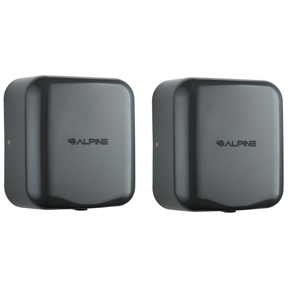 Alpine Industries Hemlock Commercial Automatic High-Speed Electric Hand Dryers, Gray, Pack Of 2 Dryers MPN:ALP400-10-GRY-2PK