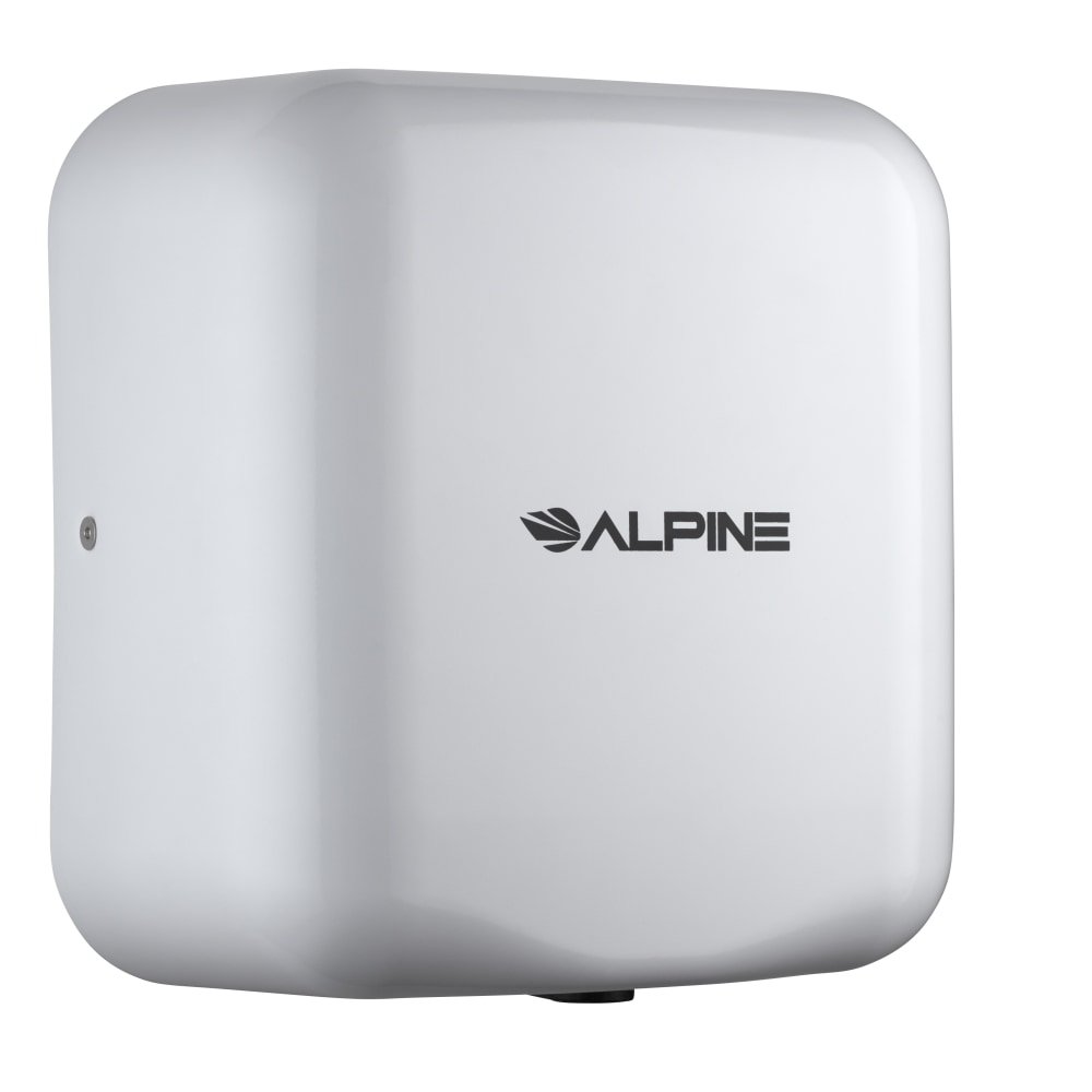 Alpine Industries Hemlock Commercial Automatic High-Speed Electric Hand Dryer With Wall Guard, White MPN:ALP400-10-WHI-PKG