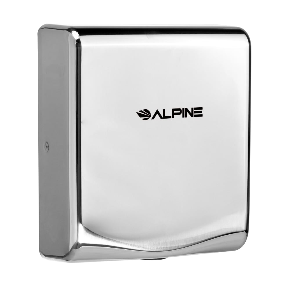 Alpine Industries Willow Commercial High-Speed Automatic Electric Hand Dryer With Wall Guard, Chrome MPN:ALP405-10-CHR-PKG