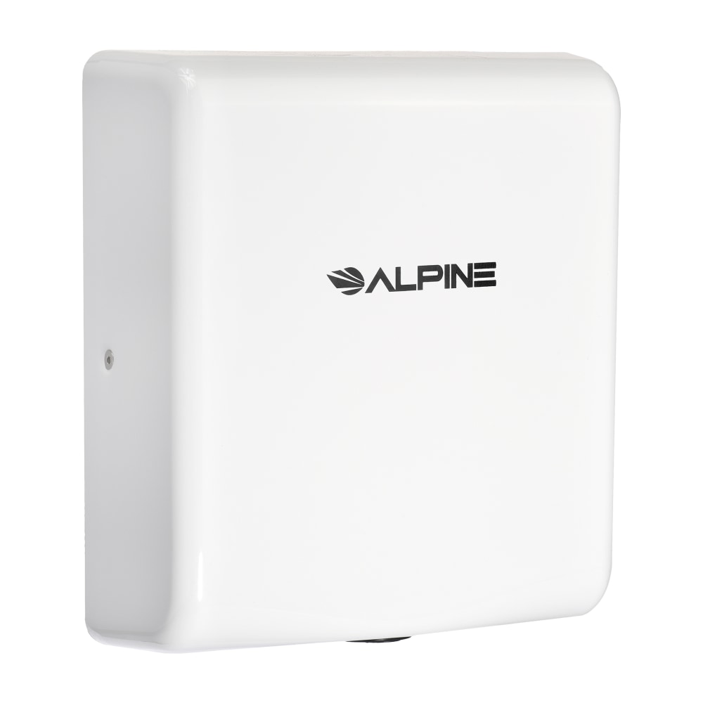 Alpine Industries Willow Commercial High-Speed Automatic Electric Hand Dryer With Wall Guard, White MPN:ALP405-10-WHI-PKG