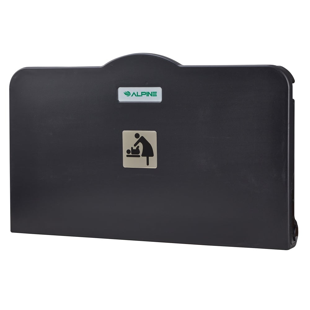 Alpine Horizontal Wall Mounted Foldable Baby Changing Station Table MPN:ALP411-E-BLK-MK