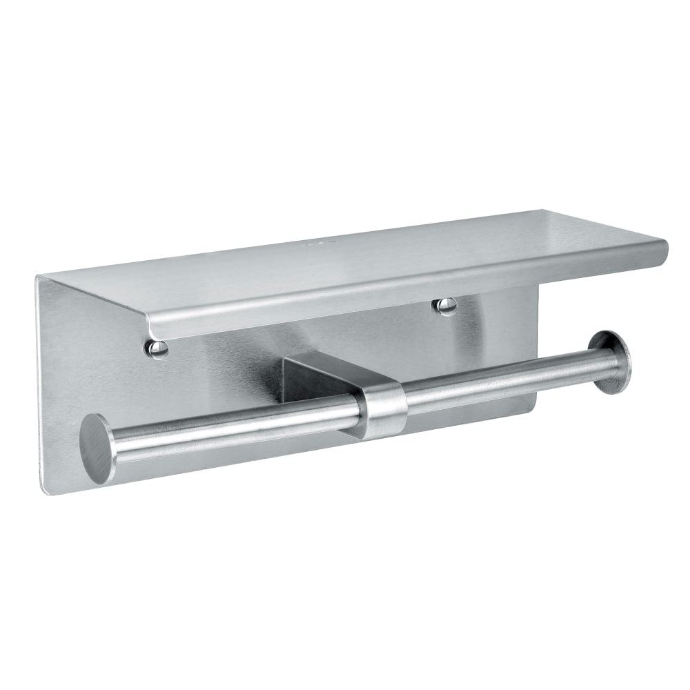 Alpine C-Fold Multi-Fold Dual Toilet Paper Holder, 4inH x 10-1/2inW x 3-7/8inD, Stainless Steel MPN:487-B