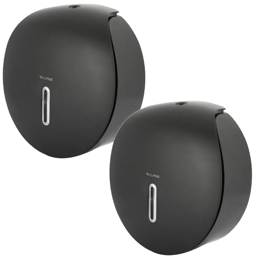 Alpine Single Roll Jumbo Toilet Paper Dispensers, 11-3/4inH x 11-1/2inW x 5-5/16inD, Gray, Pack Of 2 Dispensers MPN:ALP450-GRY-2PK