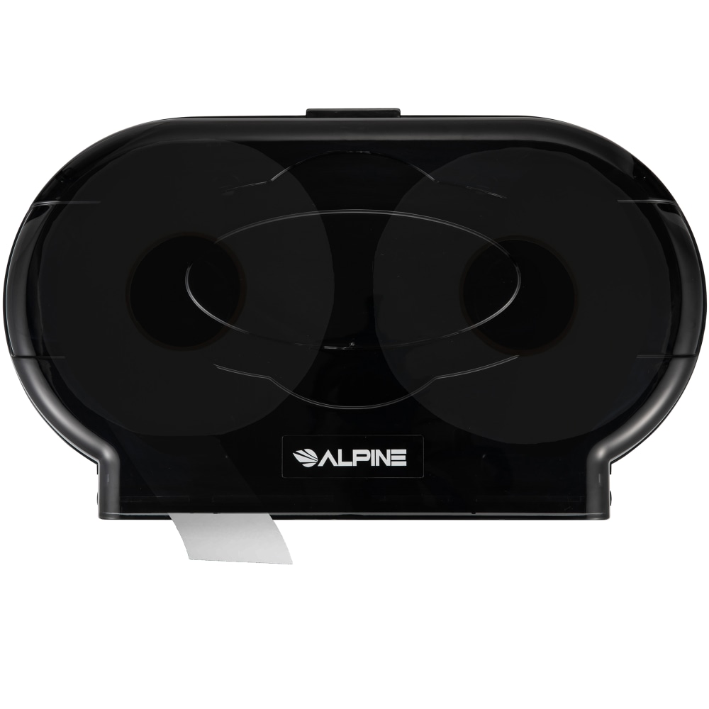 Alpine Double Jumbo Toilet Tissue Dispenser, 11-7/8inH x 20-5/16inW x 4-13/16inD, Black MPN:ALP482-2-ECO-TBLK