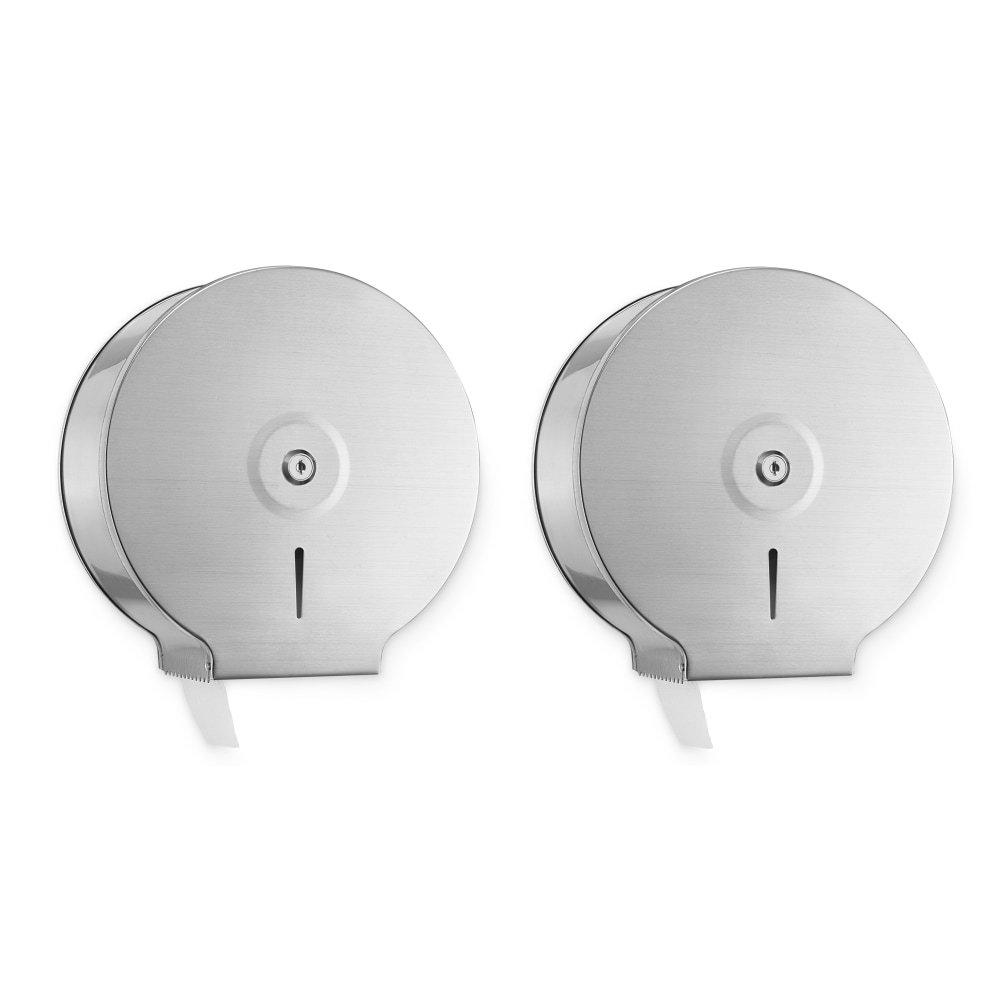 Alpine Industries Stainless Steel Jumbo Toilet Tissue Dispensers, Pack Of 2 Dispensers MPN:ALP482-2PK