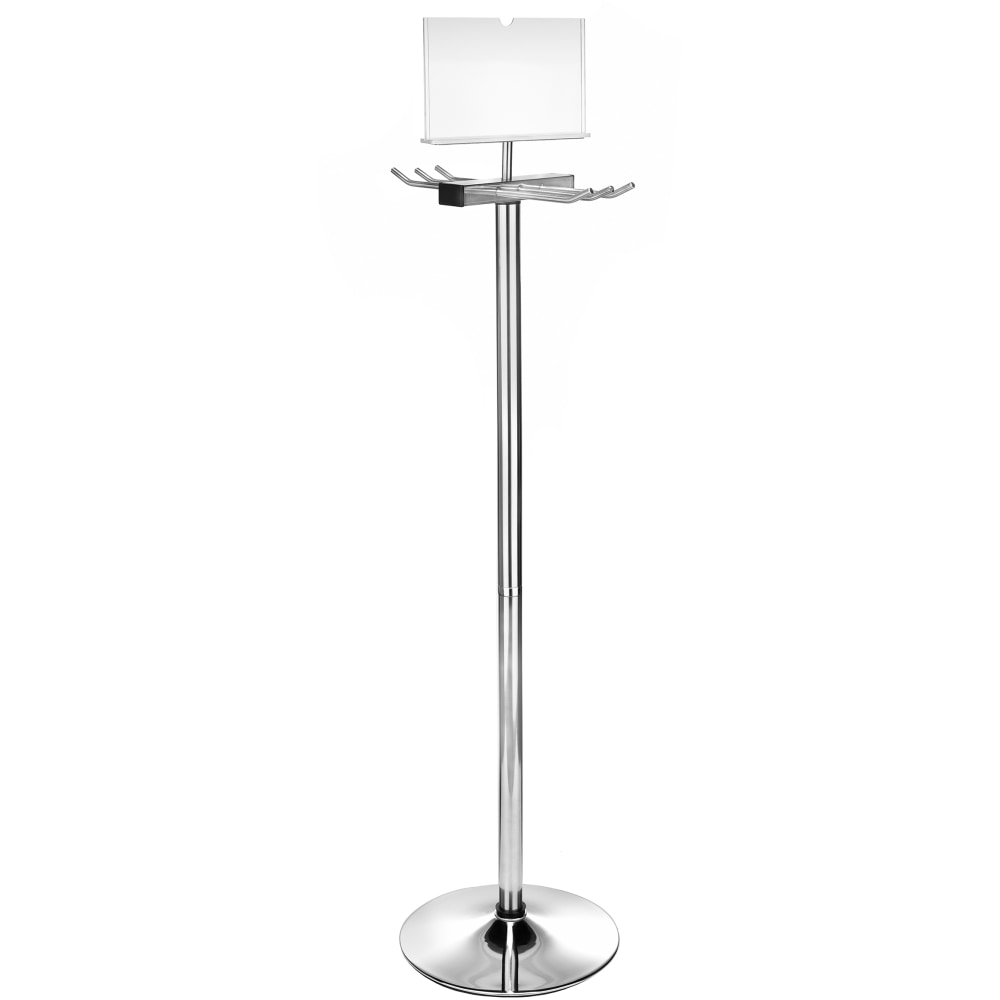 Alpine Wet Umbrella Bag Wrapper Stand, 48inH x 12inW x 12inD, Silver MPN:ALP489