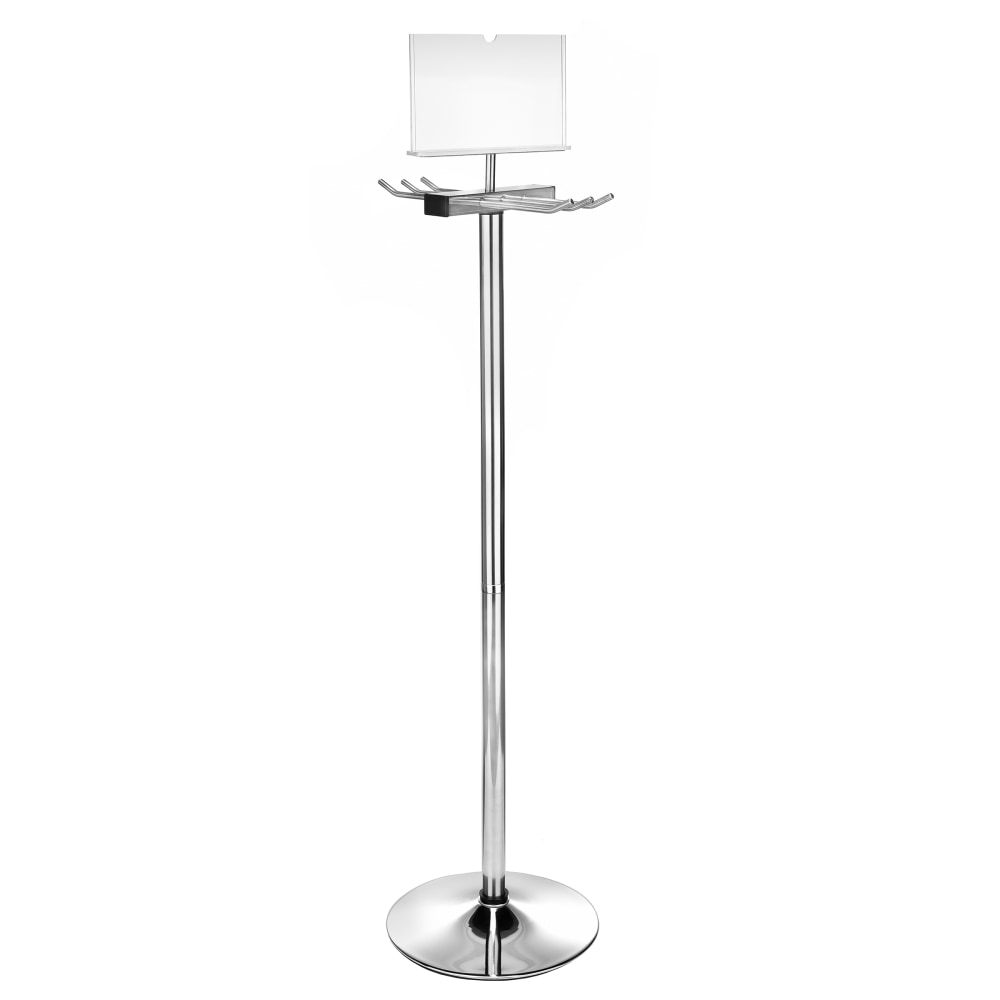 Alpine Industries Wet Umbrella Bag Wrapper Stand, 48inH x 12inW x 12inD, Silver MPN:ALP489-PKG
