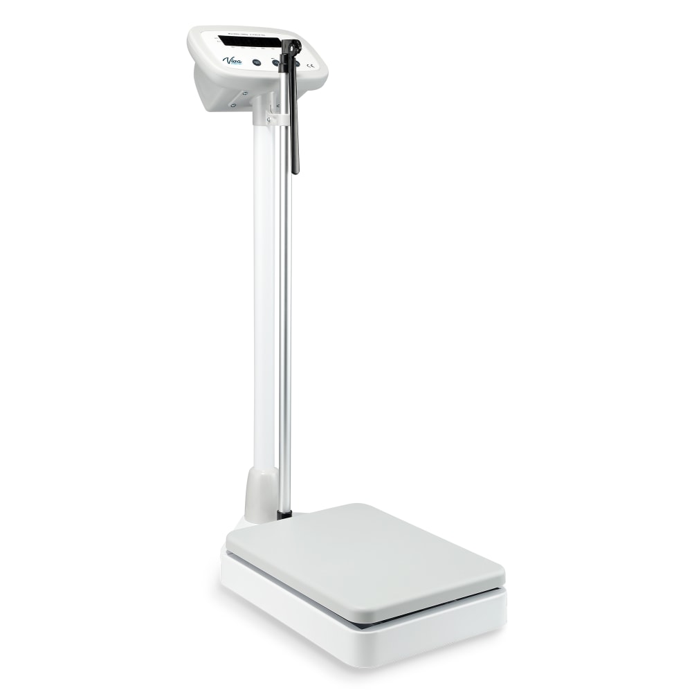 Alpine Vivacomfort ADIME904-01 Digital Physician Scale With Height Rod, 37.4inH x 11.81inW x 20.47inD, White MPN:ADIME904-01